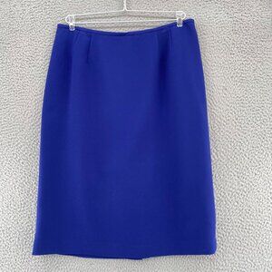 Le Suit Skirt Womens 12 Blue Below Knee Straight Pencil Office Career Everyday